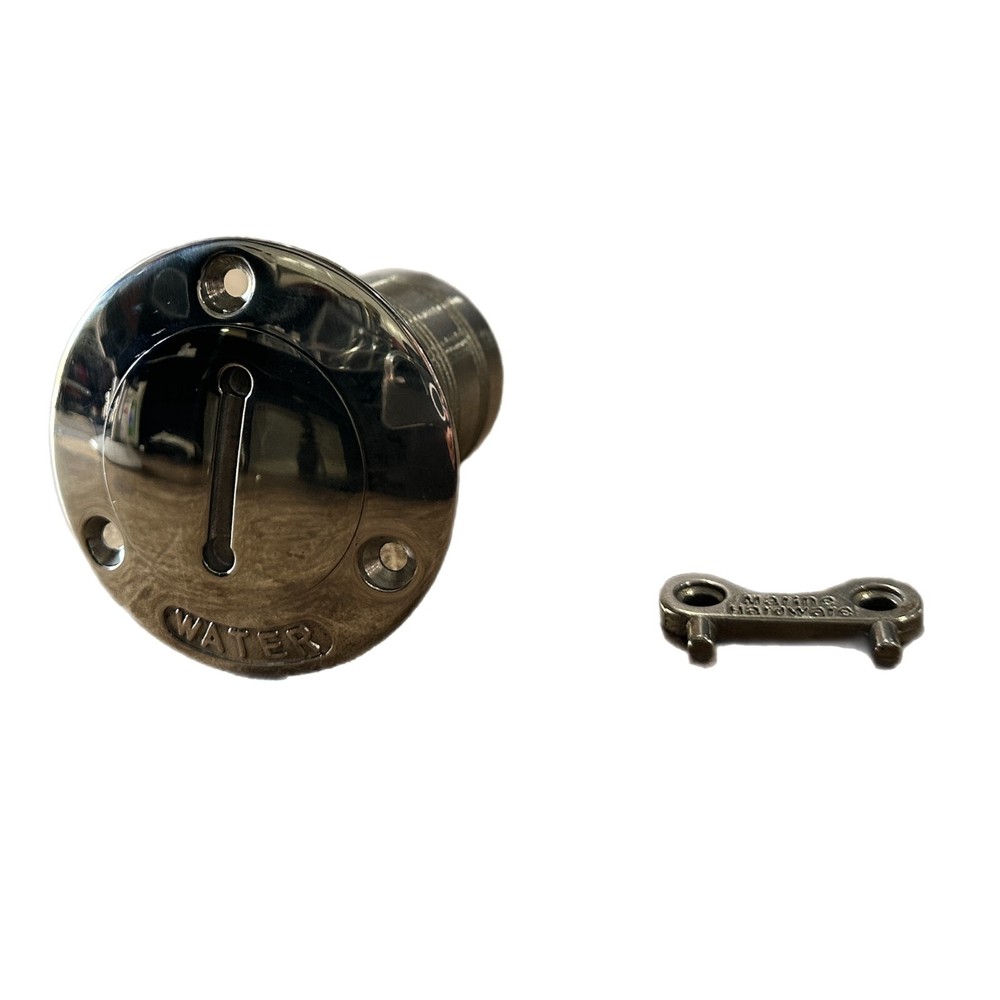 Marine Hardware 2" SS Deck Fill for Water with Chain & Key SSDF66396