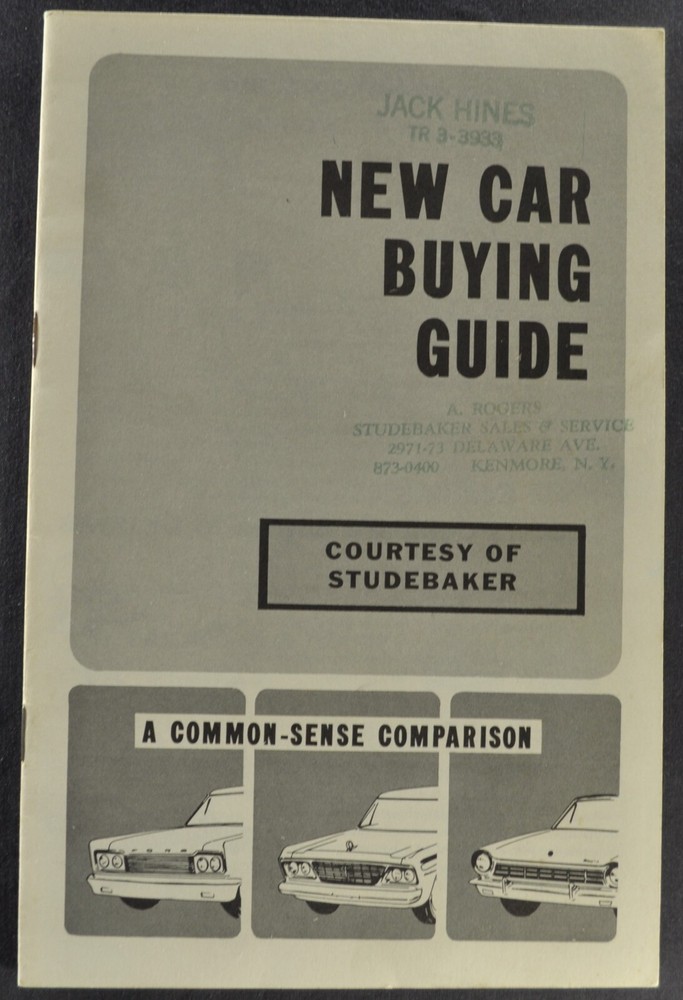 1965 Studebaker Commander Sedan Comparison Brochure Excellent Original 65