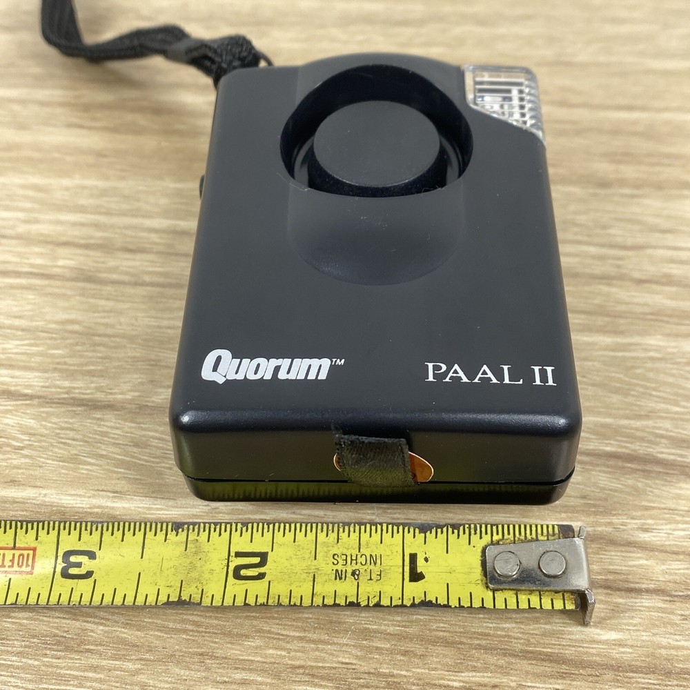 Quorum PAAL 2 Personal Security Alarm Clip Battery & Pull Pin w/Flash Black NEW
