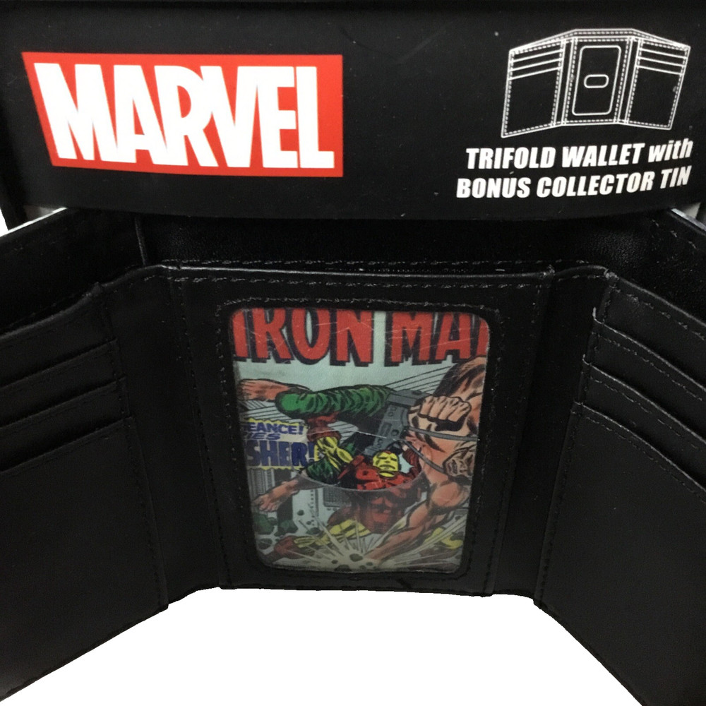 Marvel Iron Man Comic Cover Logo Tri-Fold Wallet
