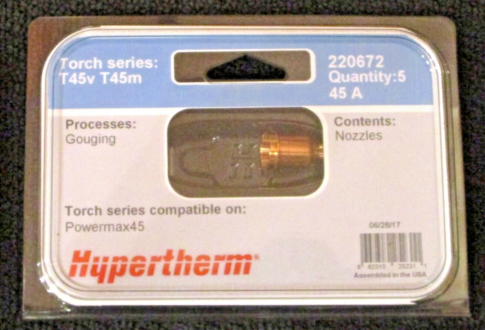 Hypertherm Consumable Pkg - 220669 (4pc), 220672 (5pc), 220670 (1pc), 220675 (1)