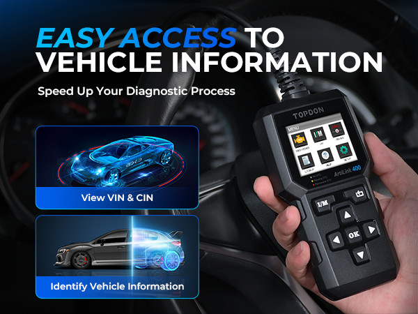 2025 TOPDON ArtiLink 400 Car Code Reader Check Engine Fault