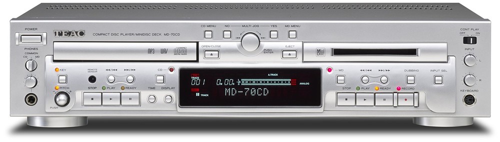 TEAC MD-70CD-S CD Player MiniDisc MD Recorder 2ch Silver Japan