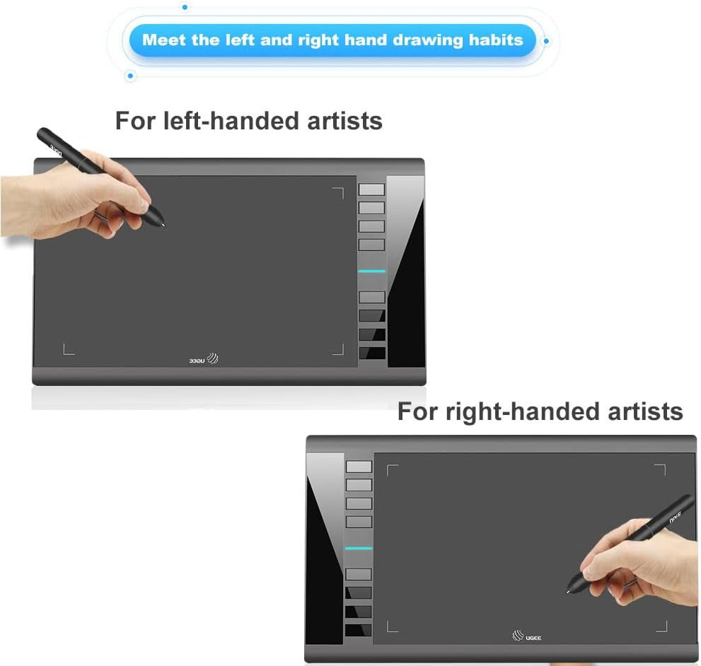 Drawing Tablet Graphics, M708 V2 Upgrade Pc&Computer&Android Device,10X6 Inch Ul