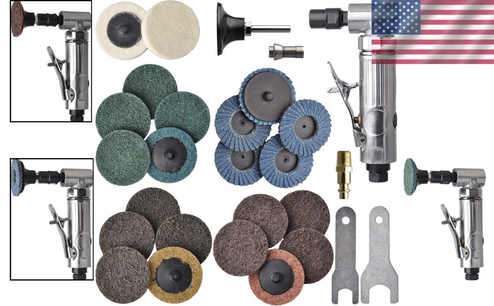Lightweight Angle Die Grinder with 22 Sanding Discs