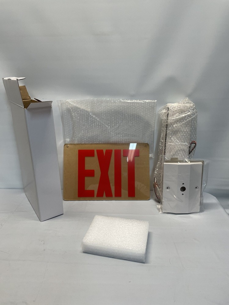 LED Emergency Exit Light Sign-UL924 Fire Red Letter Double Face dual mounting