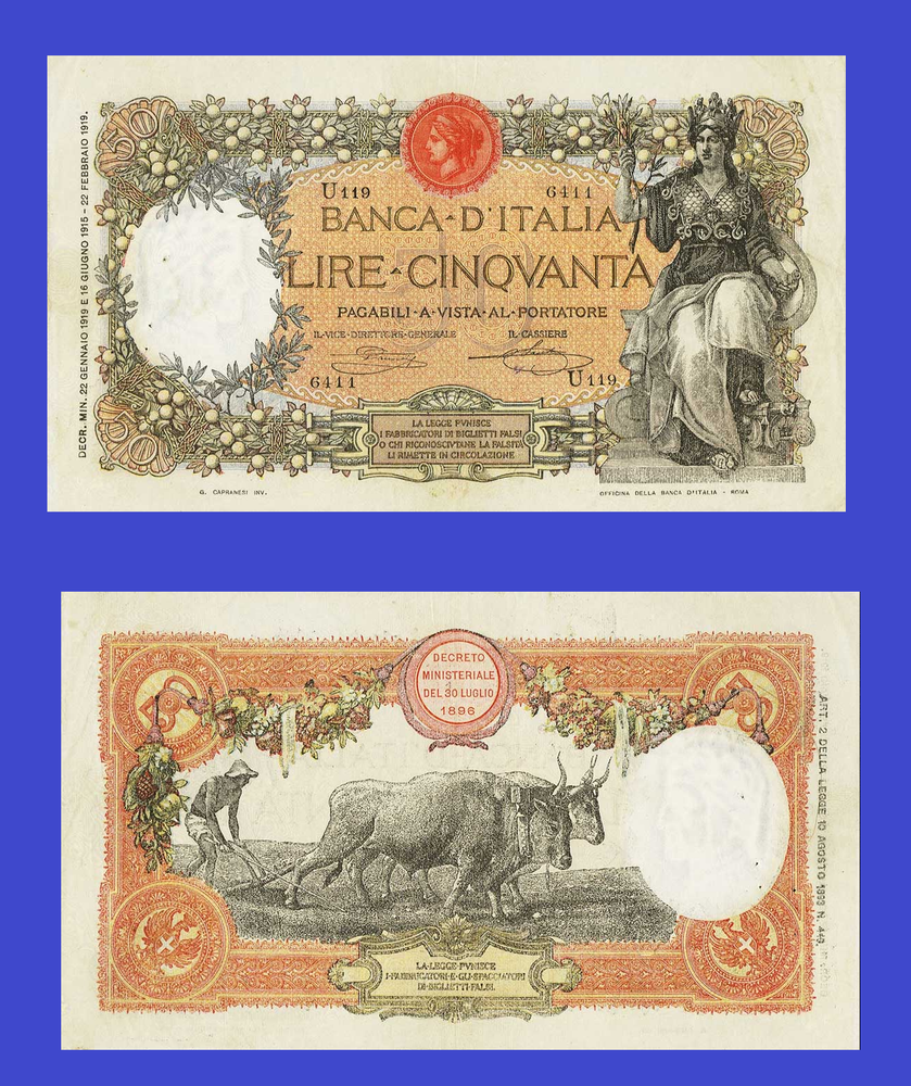 Italy 50 lire 1919 * Copy