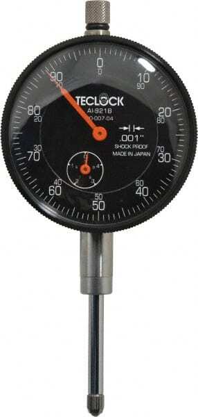 Teclock AI-921B Dial Drop Indicator, 1" Range, 0-100 Reading, 0.001" Grad, 2-...
