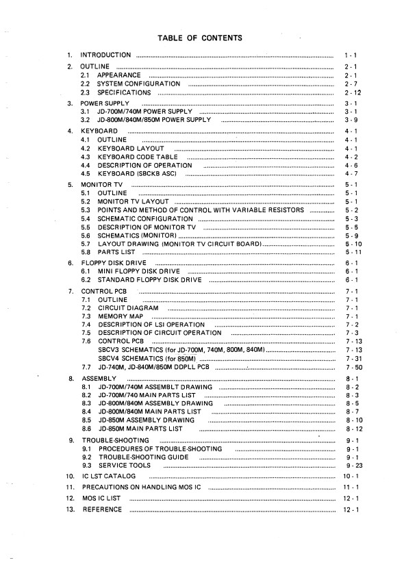Panasonic JD-700M & JD-800M Series Computer Service Manual PDF Copy 4G USB Stick