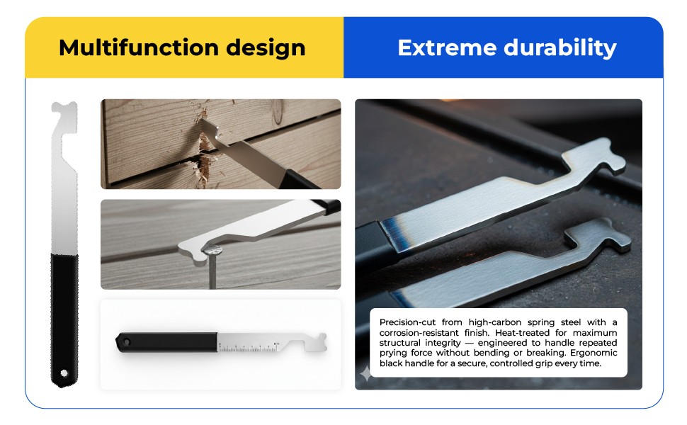 Multipurpose Leverage Pry Tool 2-Pack Flat Bar Set Locksmith Automotive