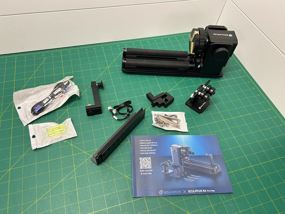 Sculpfun RA Pro Max Laser Rotary Roller Multi-Function Chuck Rotary
