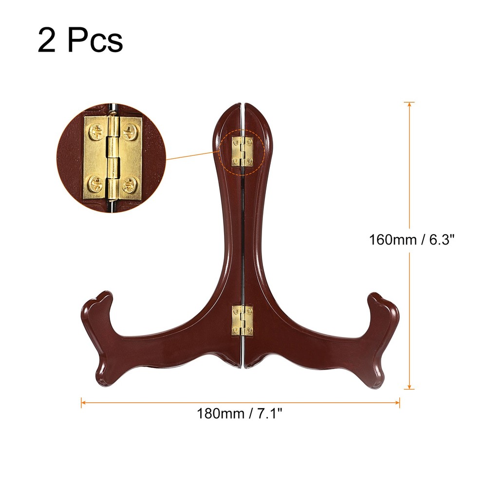 2Pcs 6.3" Easel Plate Holder DECOR Plastic Folding Display Stand