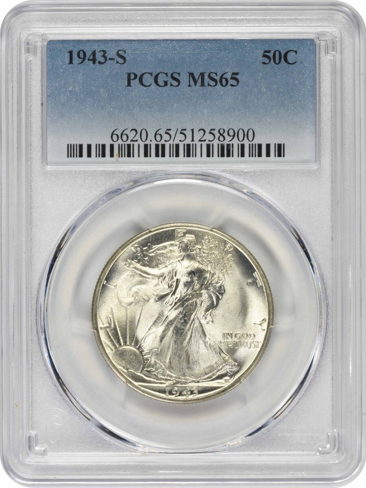 1943-S Walking Liberty Half Dollar MS65 PCGS