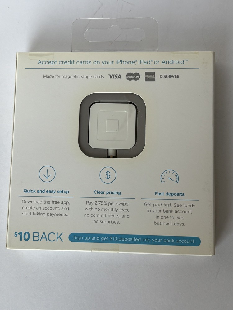 NEW Square Credit Card Reader for iPhone, iPad and Android