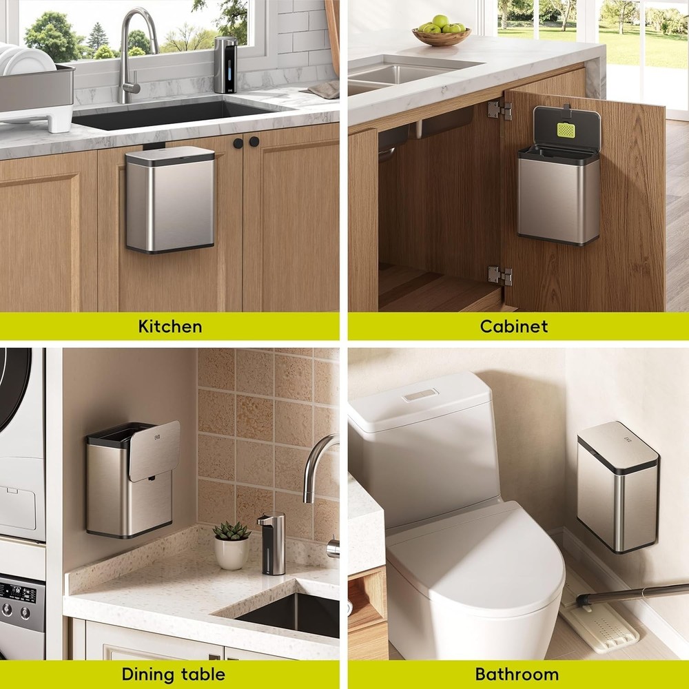 Versatile Kitchen Compost Bin with Removable Inner Bucket for Easy Cleaning