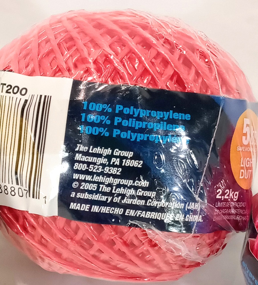 Dazzle Twine 5 Spools/Colors Polypropylene String 200 Feet Each Light Duty