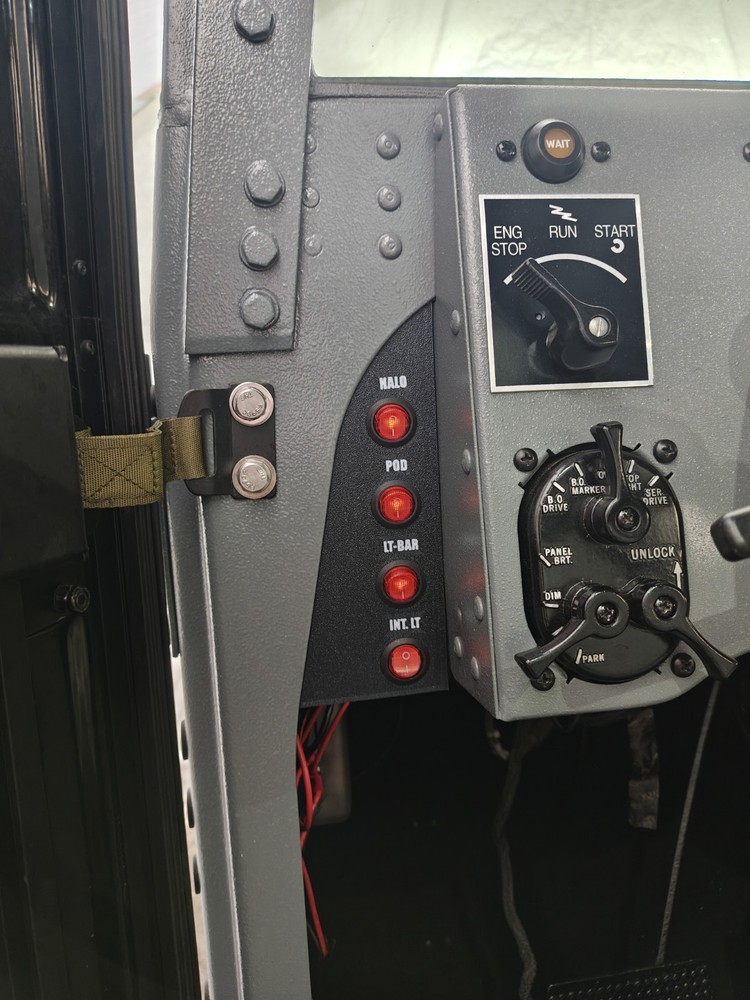 Customizable 4-Gang Switch Panel Complete Kit for Military HMMWV.