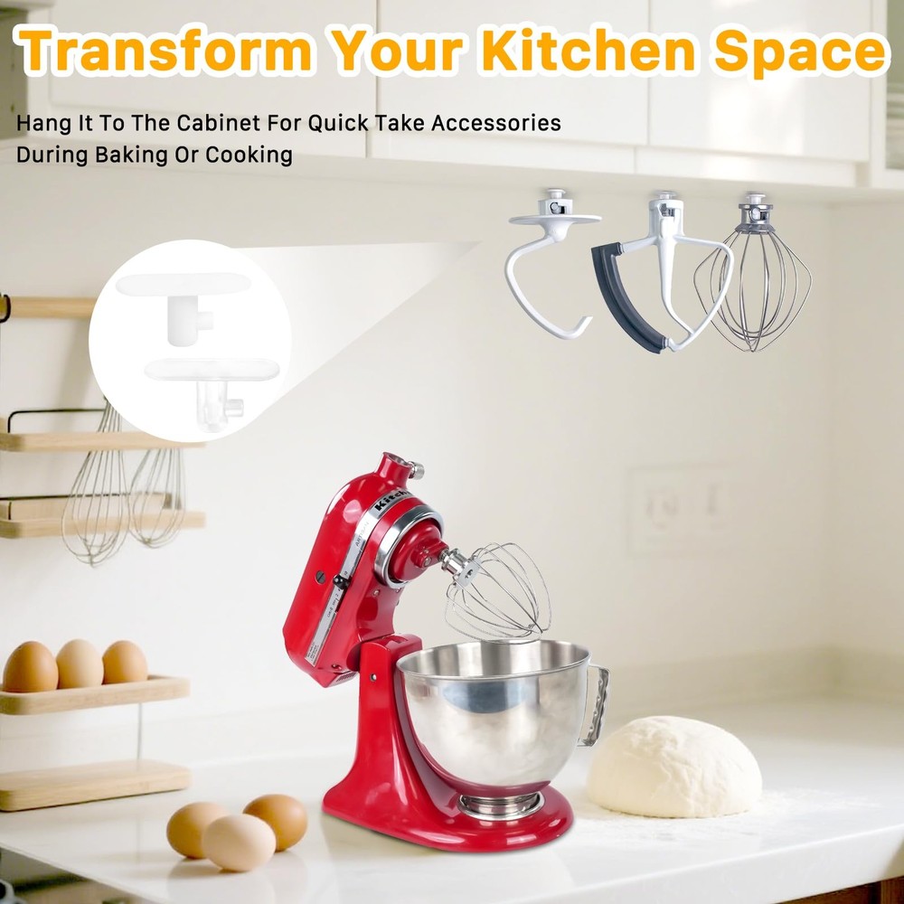4 Pack Mixer Attachment Holder, Compatible with 4PACK, Transparently