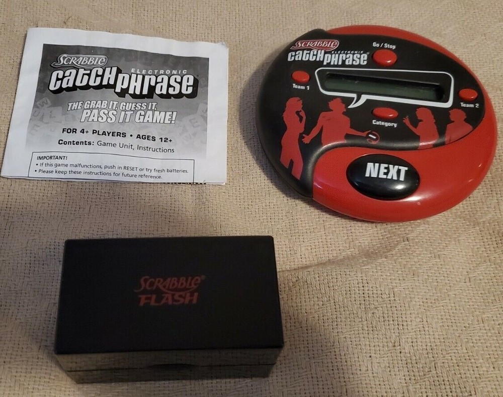 Electronic Scrabble Game Lot, Catch Phrase and Scrabble Flash