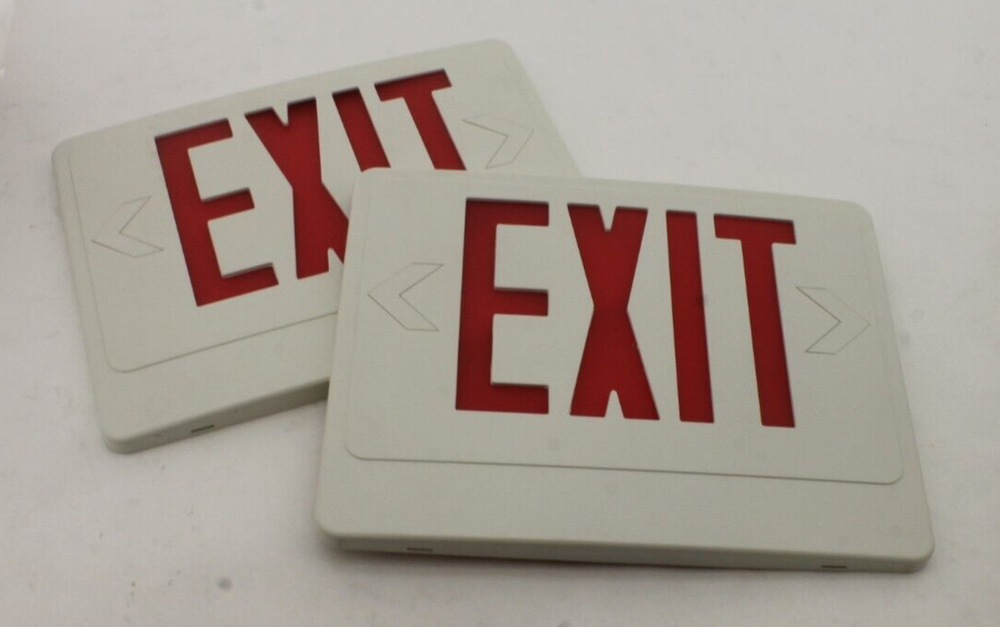 LSI EX R U WB WH PR50R LED Exit Sign