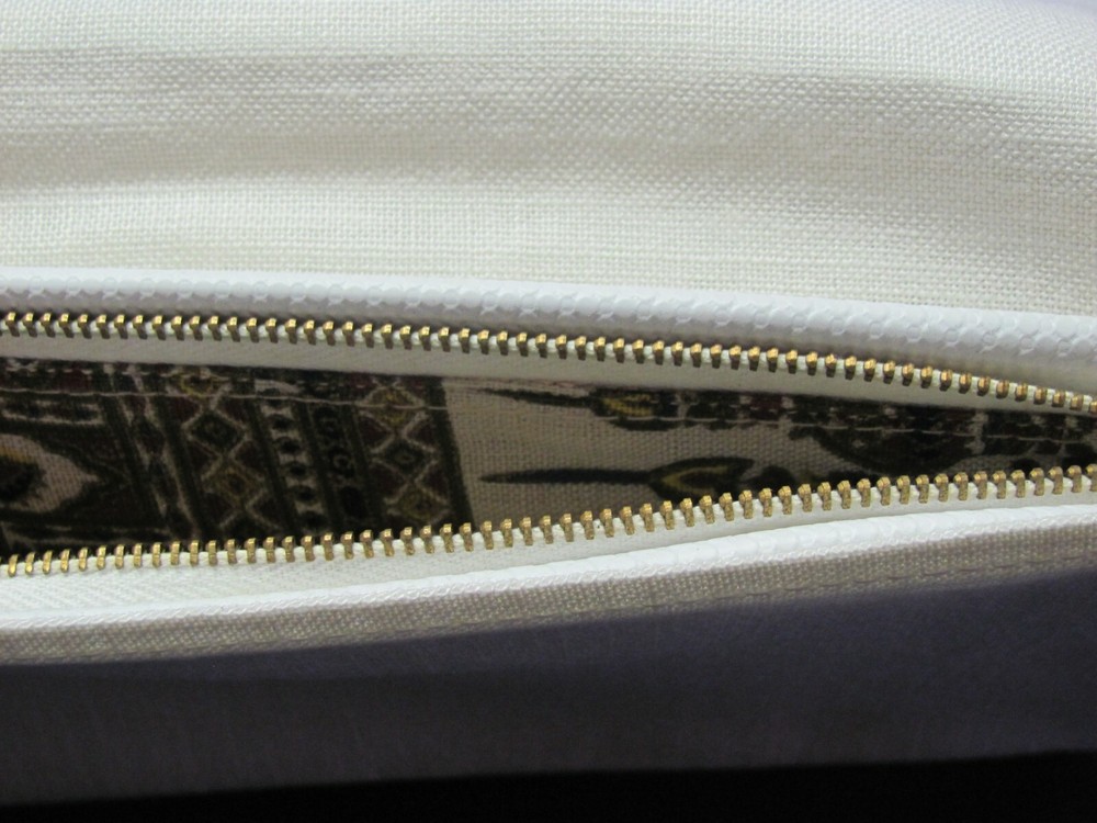 Vintage Linen Envelope Purse Embroidered Design Monogram