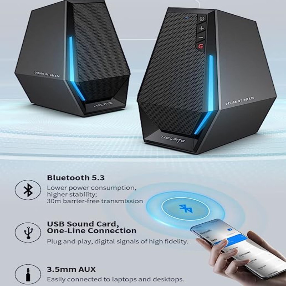 Edifier G1500 Wired Computer Speakers for Laptop Desktop Bluetooth USB Powered