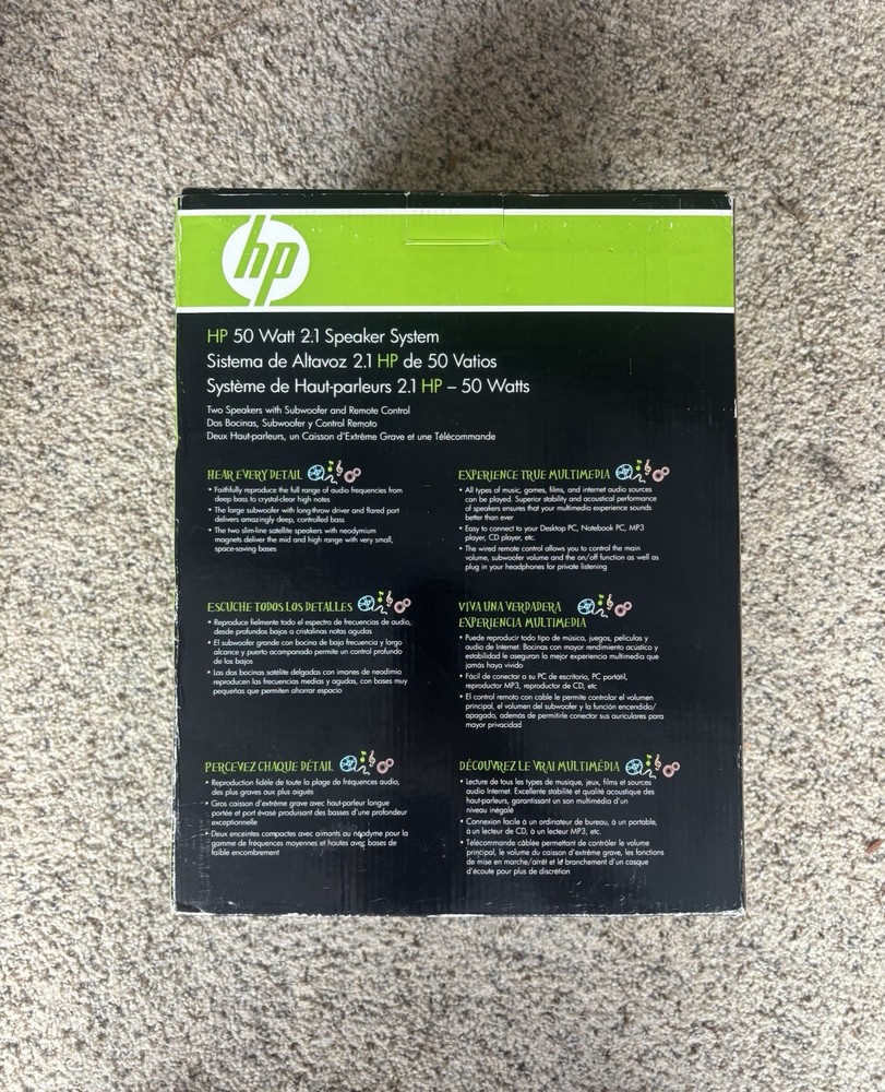 Hp 50w 2.1 Channel Speaker System