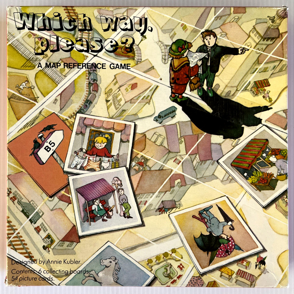 Annie Kubler 1984 Which Way, Please? Map Reference Game Complete RARE VINTAGE