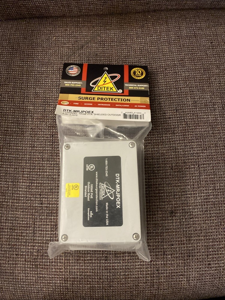 Ditek DTK-MRJPOEX Single Channel 10GbE PoE Protector