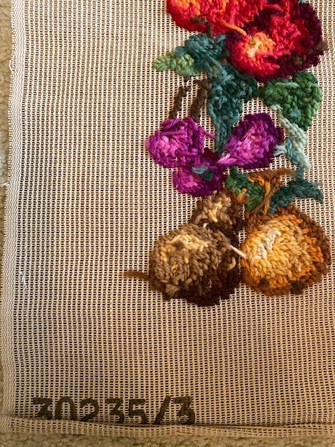 Fruit Needlepoint Panel Bell Pull/Banner 10" x 64" Vintage--grapes cherries etc