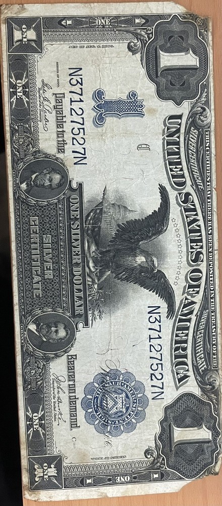 1899 One Dollar Black Eagle Silver Certificate #H26904585A Bill Note