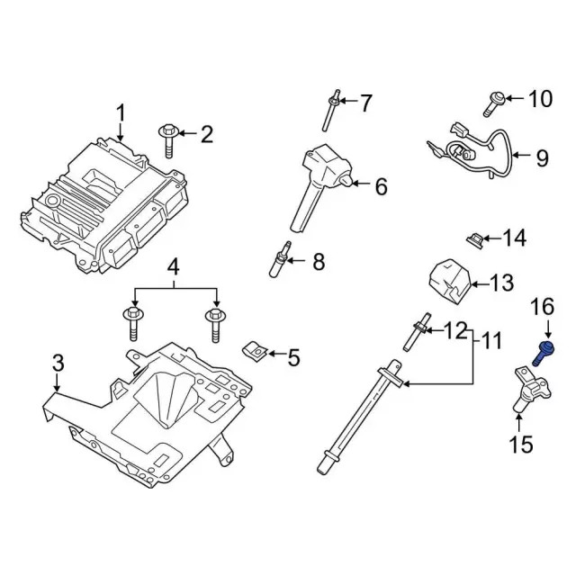 Genuine Ford Engine Camshaft Position Sensor Bolt W503275-S437
