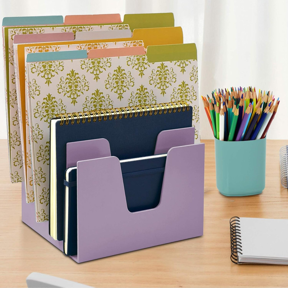 5 Section Incline File Sorter Organizer, Mail, Folder, Letter Desk Organizer, Ra