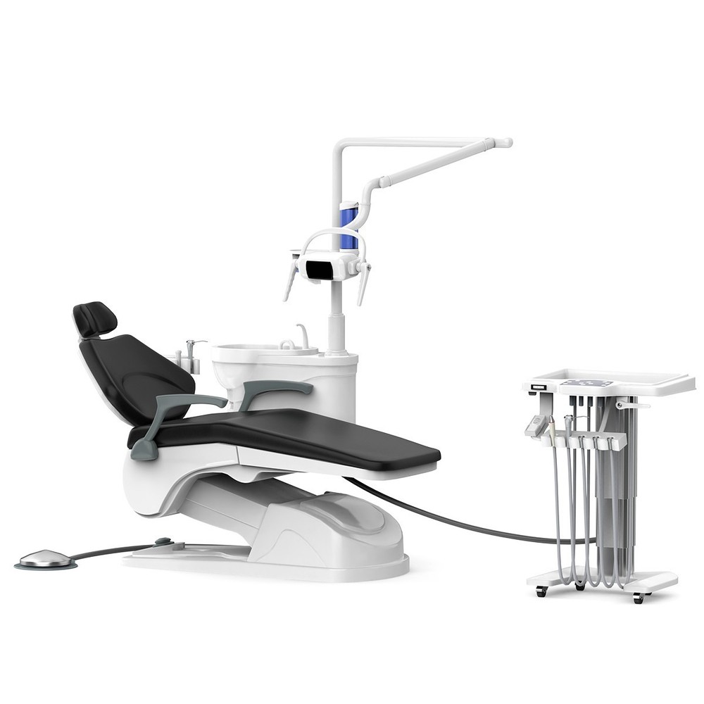 FDA Dental Chair Unit Computer Control Built-in Scaler Stool Liftable Trolley CE