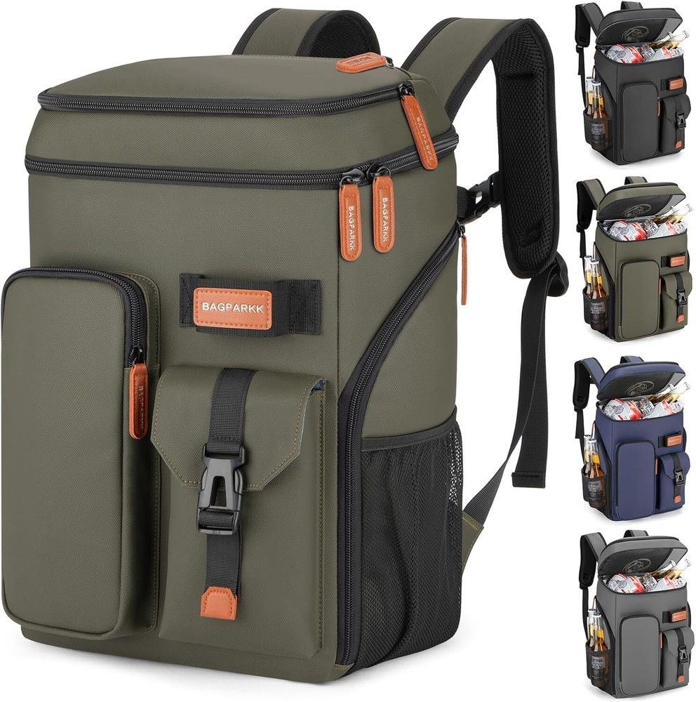 33-Can Cooler Backpack, Double Compartment, Waterproof, Camping Beach