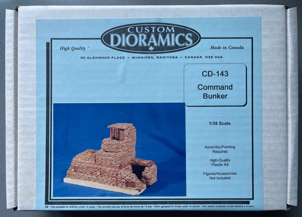 Custom Dioramics CD-143 Command Bunker 1:35 Scale Replica Model Kit 1/35