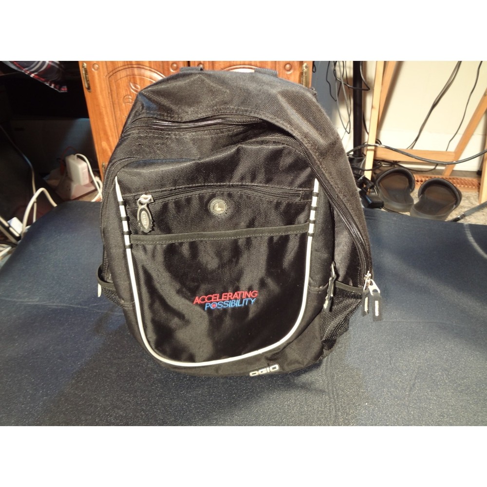 OGIO Laptop Backpack Audio & Lots Pockets Black Accelerating Possibility Logo