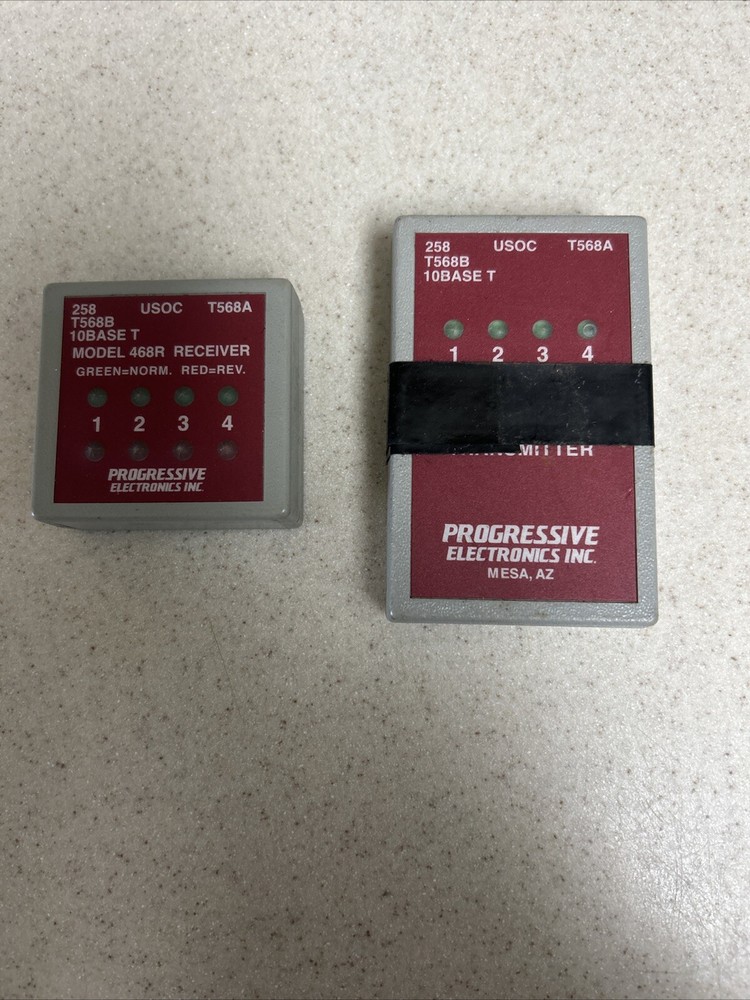 Progressive Model 468 Modular Cable Tester 468T Transmitter 468R Receiver Only