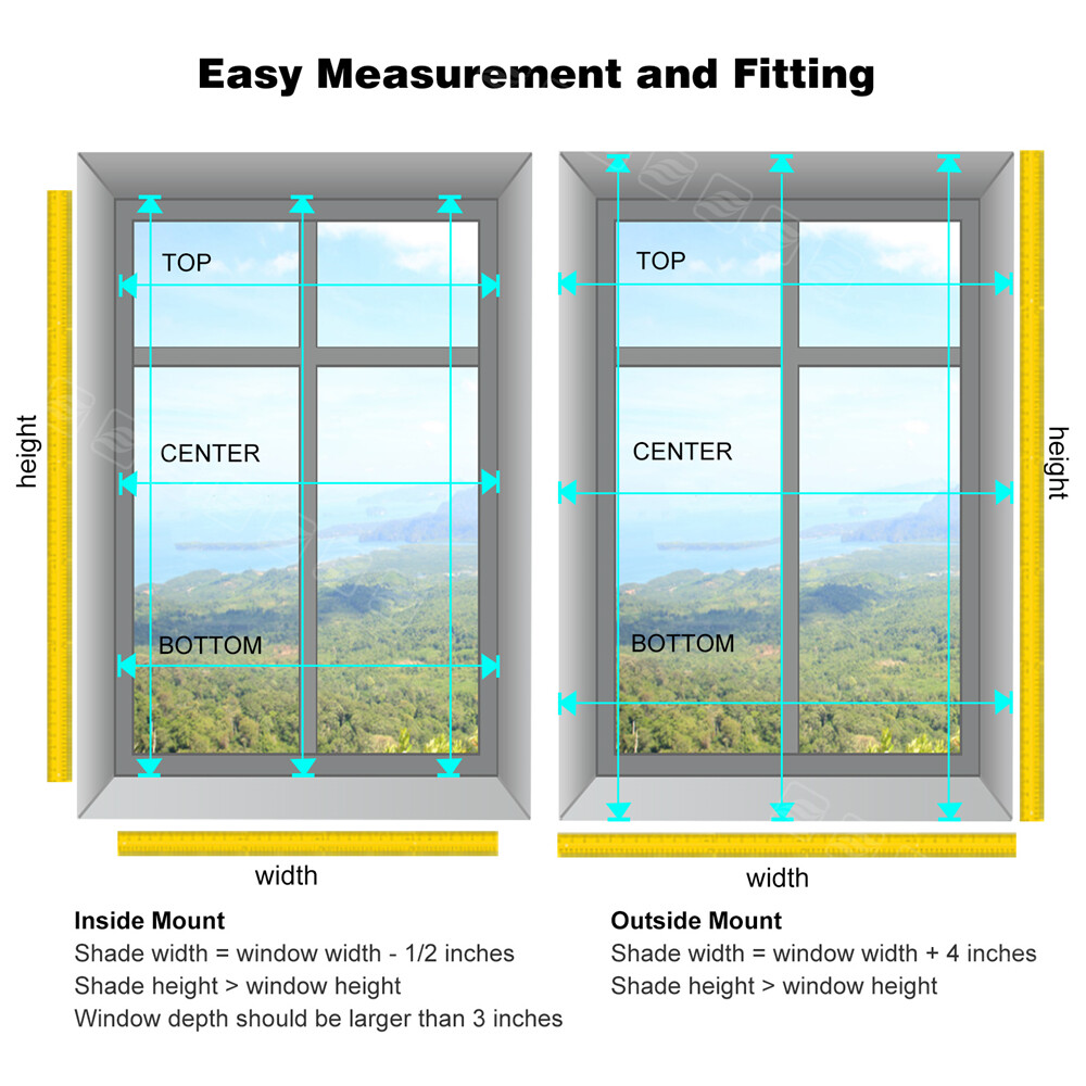Horizontal Window Shade Curtains, Dual-Roller Zebra Blinds, Easy to Install