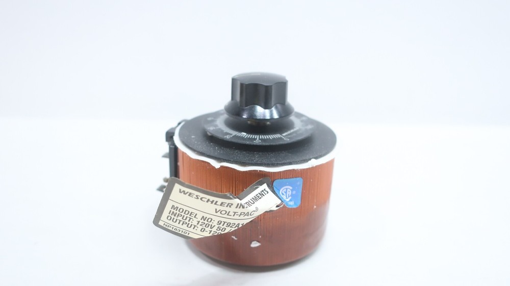 Weschler Instruments 9T92A1005 Volt-pac Variable Transformer 120vac 0-120/132vac