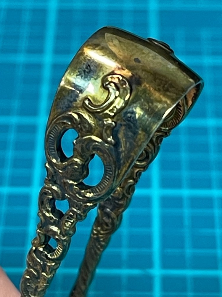 Antique 830 Silver Norwegian Shell Sugar Spoon