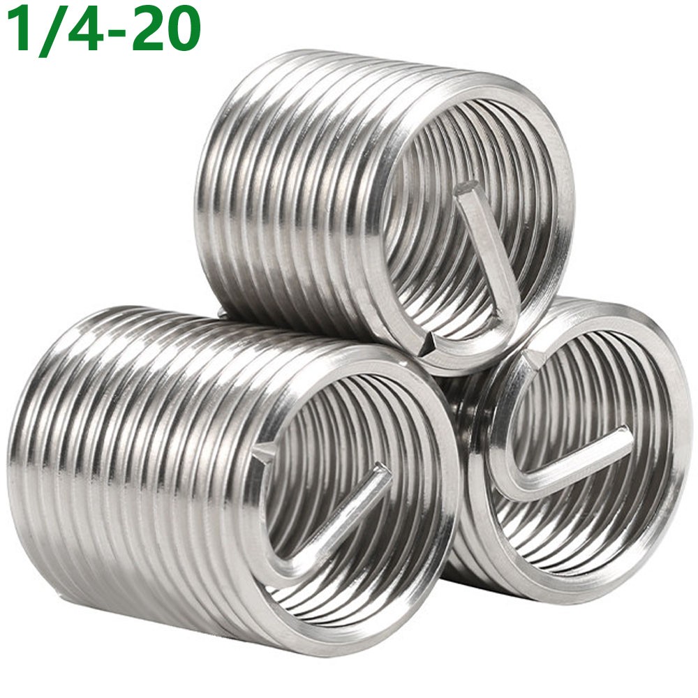 1/4-20 Helical Coil Thread Repair Insert Wire Threaded Insert A2 Stainless Steel