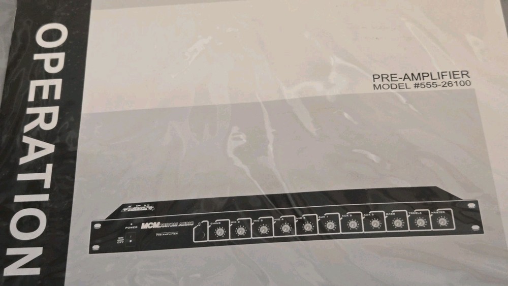 MCM Custom Audio Pre-Amplifier 555-26100 Public Address System