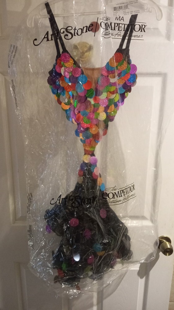 ❤️ Art Stone Dance  Adult MED ONE PC LARGE SEQUINS OPEN BACK
