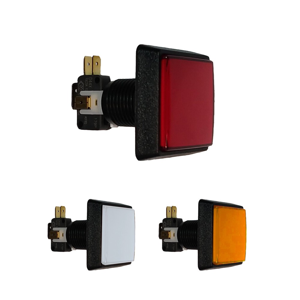 Pushbutton- Large - Square - Illuminated  with  Microswitch#161- D54-0004-3