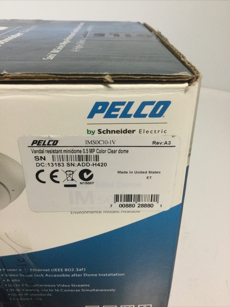 NEW, PELCO, IMS0C10-1V, DOME CAMERA, GRAMI06. (11K-2)