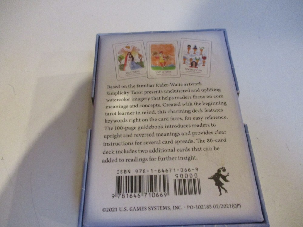 Simplicity Tarot Card Deck by Emilie Muniz Complete and VG+
