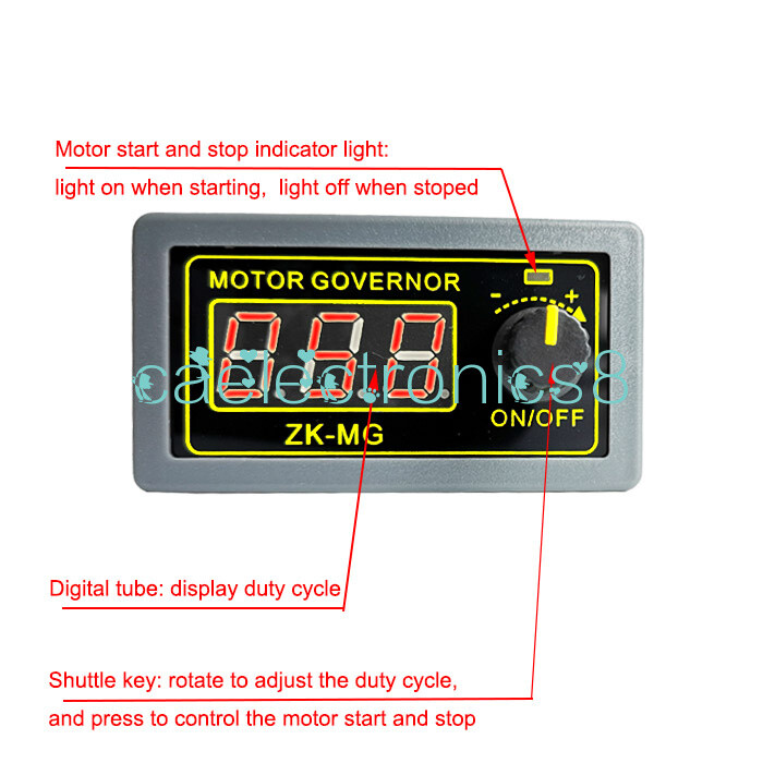 DC 5-30V 12v 24v 5A DC Motor Controller Digital encoder PWM Adjustable Speed C