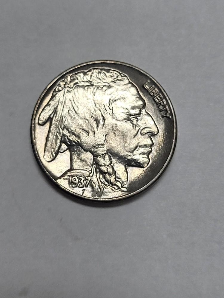 1937 FLASHY UNC Buffalo Nickel