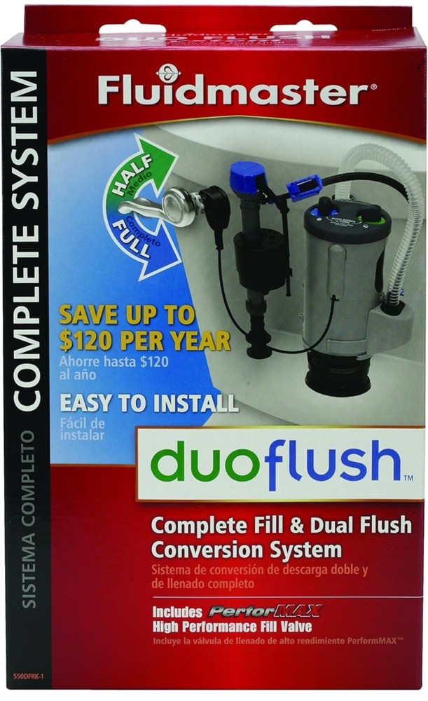 Fluidmaster 550DFRK-1 Duo Flush Complete System